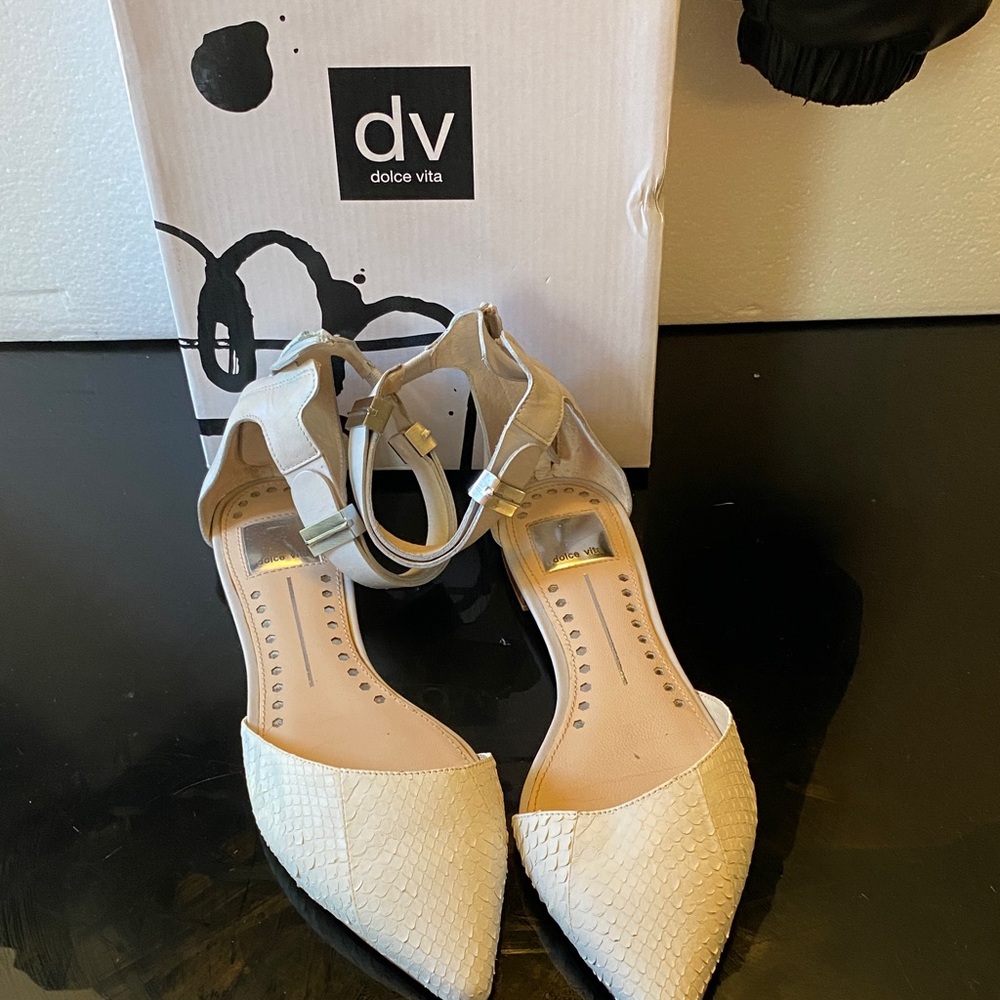Dolce Vita Cream Textured Heels